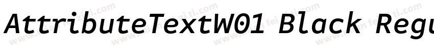 AttributeTextW01 Black Regular字体转换